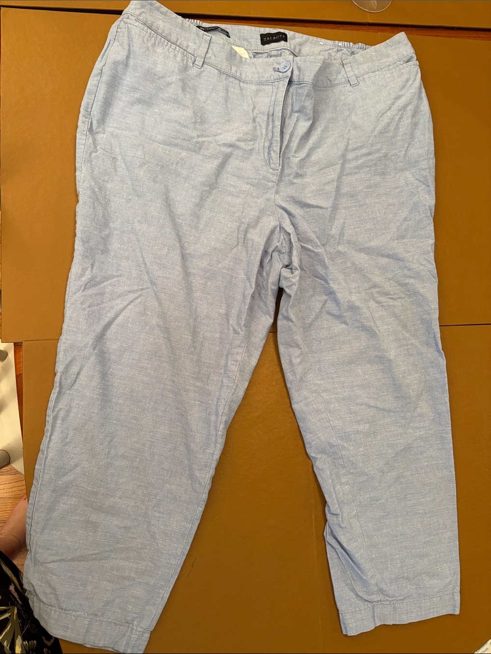 Talbots Light Blue Women's Chino-Style Cropped Pants